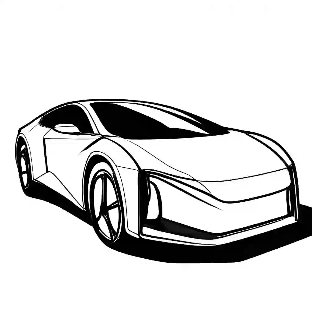 Hybrid Car coloring pages